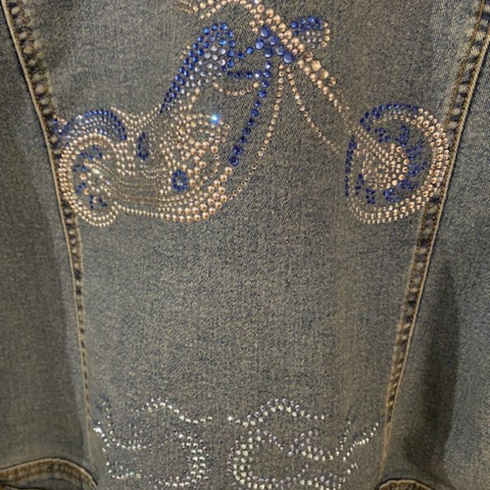 Raquel Rocks Jean Jacket with crystal studs - Picture 4 of 4